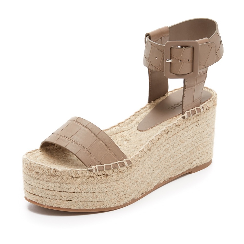 Vince Abby Croc Espadrille Platform Sandals